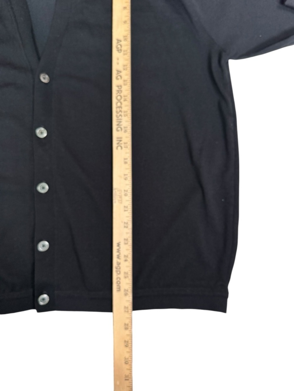 St Croix Wool Cardigan XXL Black Button Front Grandpa Core Quiet Luxury USA X78 - Picture 4 of 8